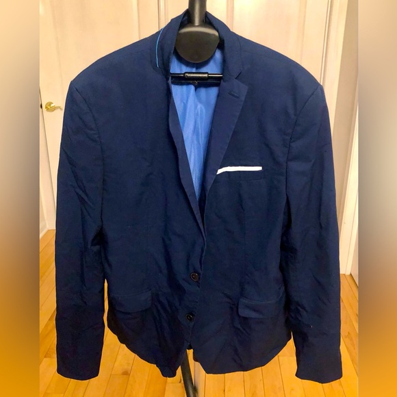 Zara navy blue suit W/ pants - Picture 2 of 7